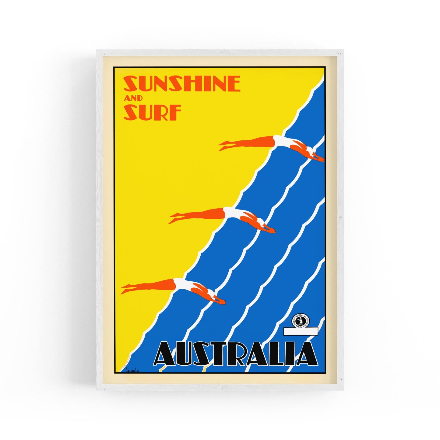 Sunshine and Surf Australia | Framed Vintage Travel Poster
