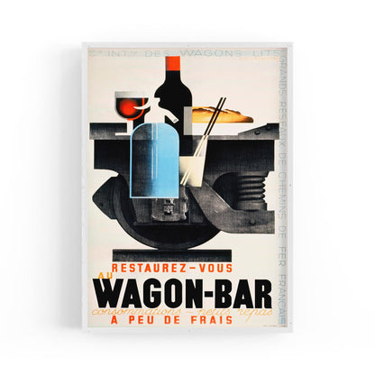 Au Wagon-Bar French Art Deco | Framed Vintage Poster