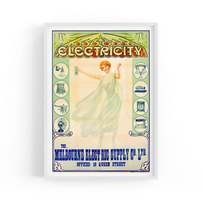 Melbourne Electric Supply Co, Australia | Framed Vintage Poster