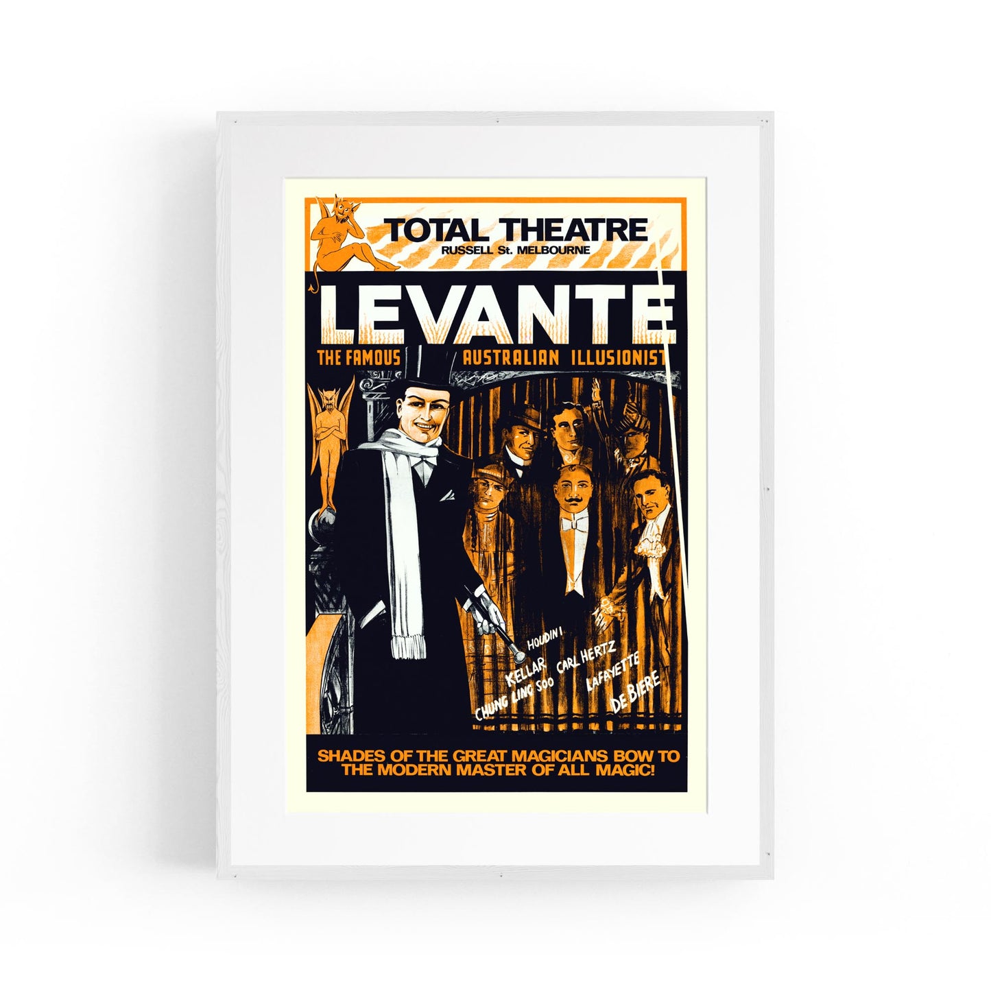 Levante "Total Theatre" Melbourne, Australia | Framed Vintage Poster