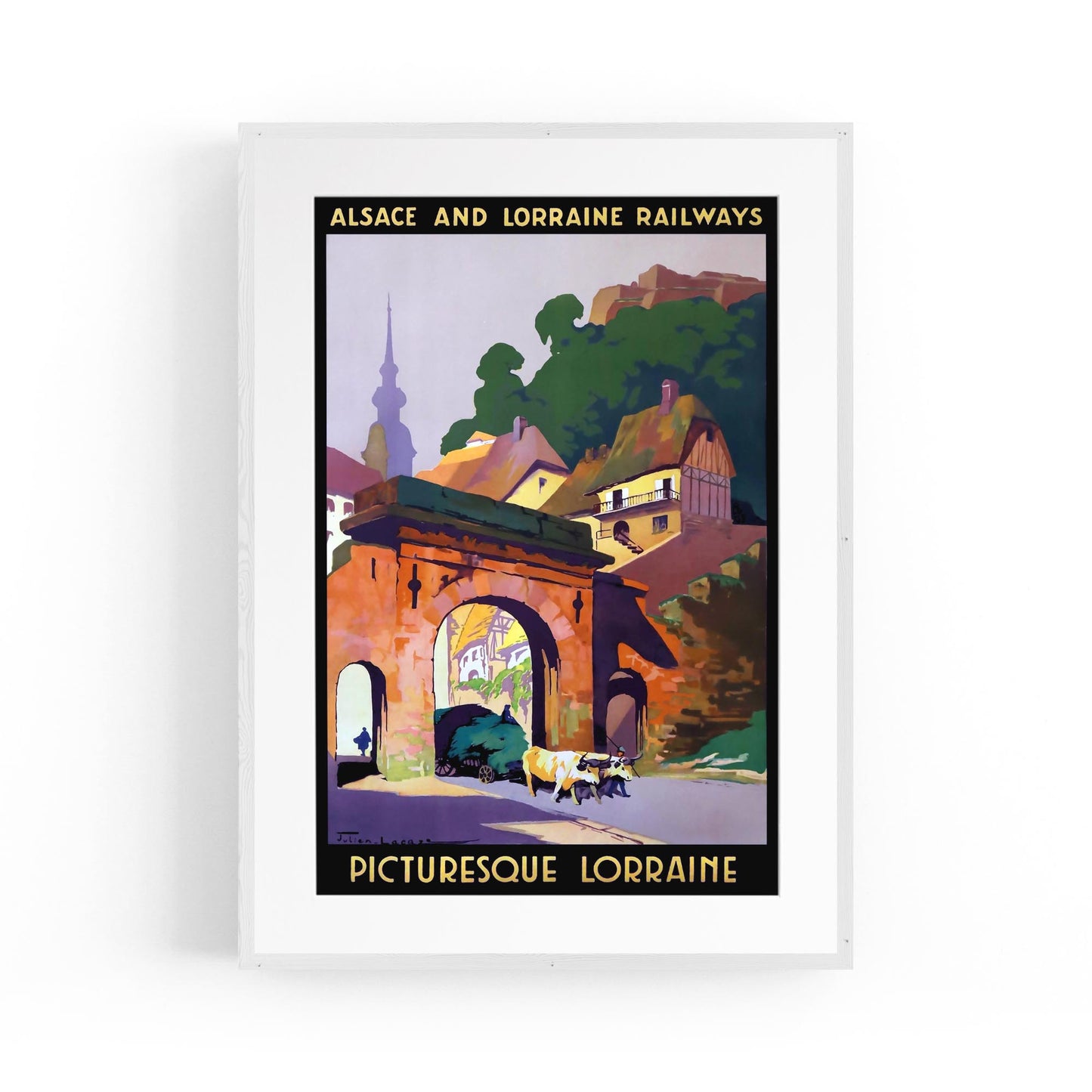 Alsace and Lorraine Railways "Picturesque Lorraine" | Framed Vintage Travel Poster