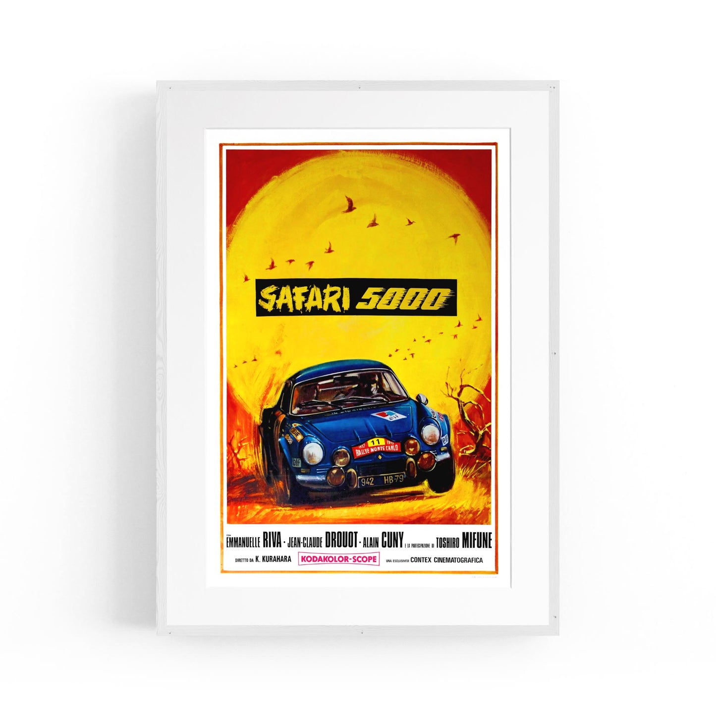 Motorsport "Safari 5000" Italian Movie | Framed Vintage Poster