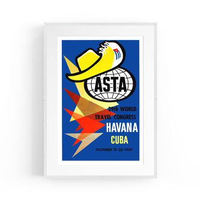 Havana, Cuba - ASTA 29th World Travel Congress 1959 | Framed Vintage Travel Poster