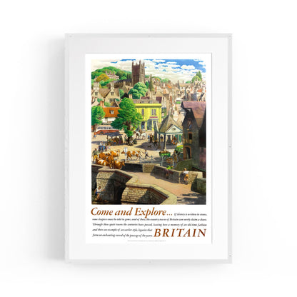 Britain's Country Towns by S.R. Badmin | Framed Vintage Travel Poster