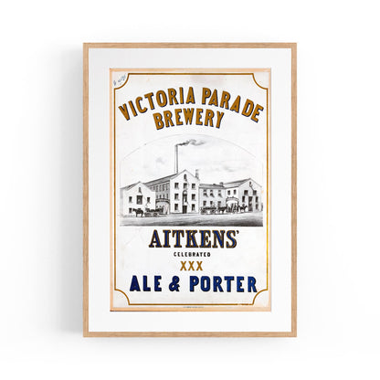 Victoria Parade Brewery, Australia | Framed Vintage Poster