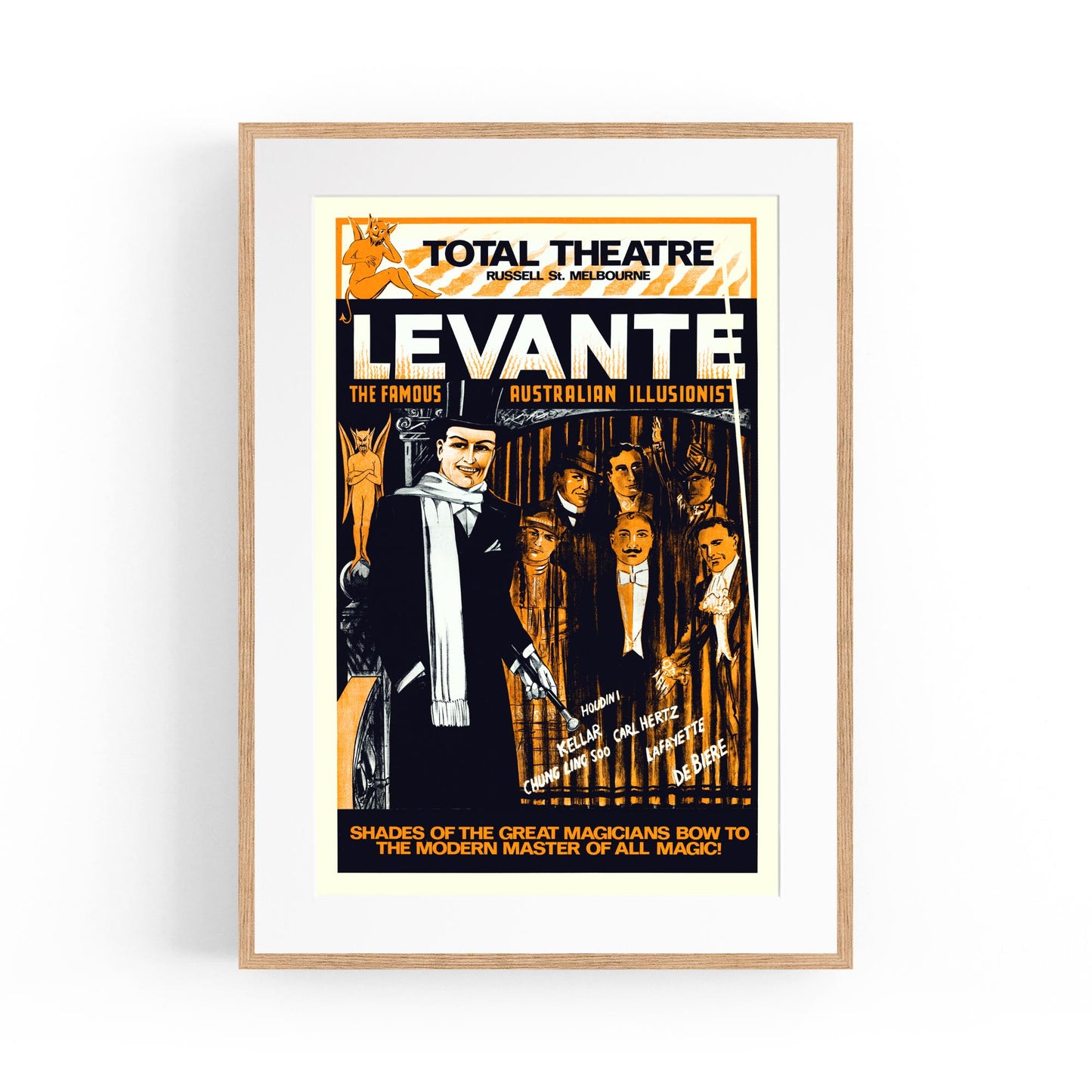 Levante "Total Theatre" Melbourne, Australia | Framed Vintage Poster