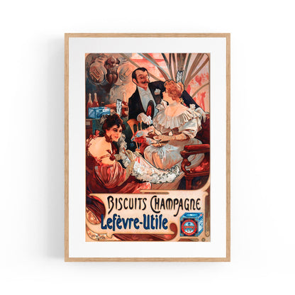 Biscuits Champagne "Lefevre-Utile" French Food | Framed Vintage Poster