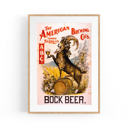 The American Brewing Co "Bock Beer" | Framed Vintage Poster