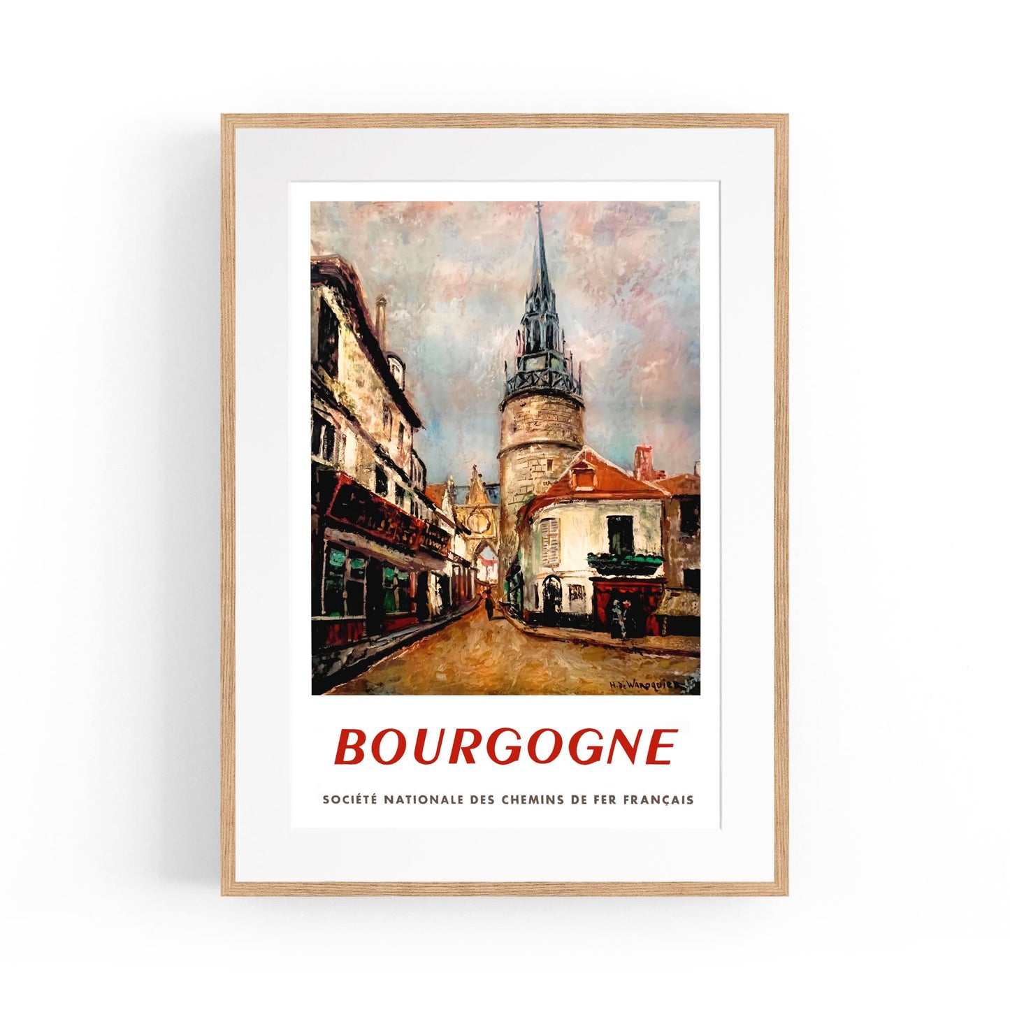 Bourgogne, France - French National Railway | Framed Vintage Travel Poster