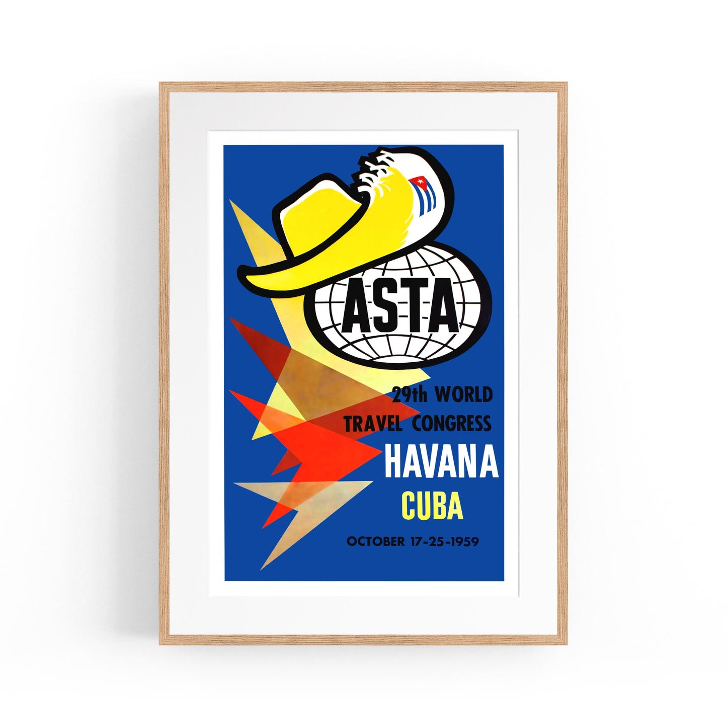 Havana, Cuba - ASTA 29th World Travel Congress 1959 | Framed Vintage Travel Poster