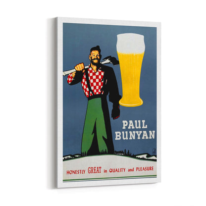 Paul Bunyan Beer | Framed Canvas Vintage Advertisement