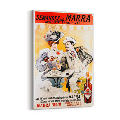 Demandez un Marra French Wine | Framed Canvas Vintage Advertisement