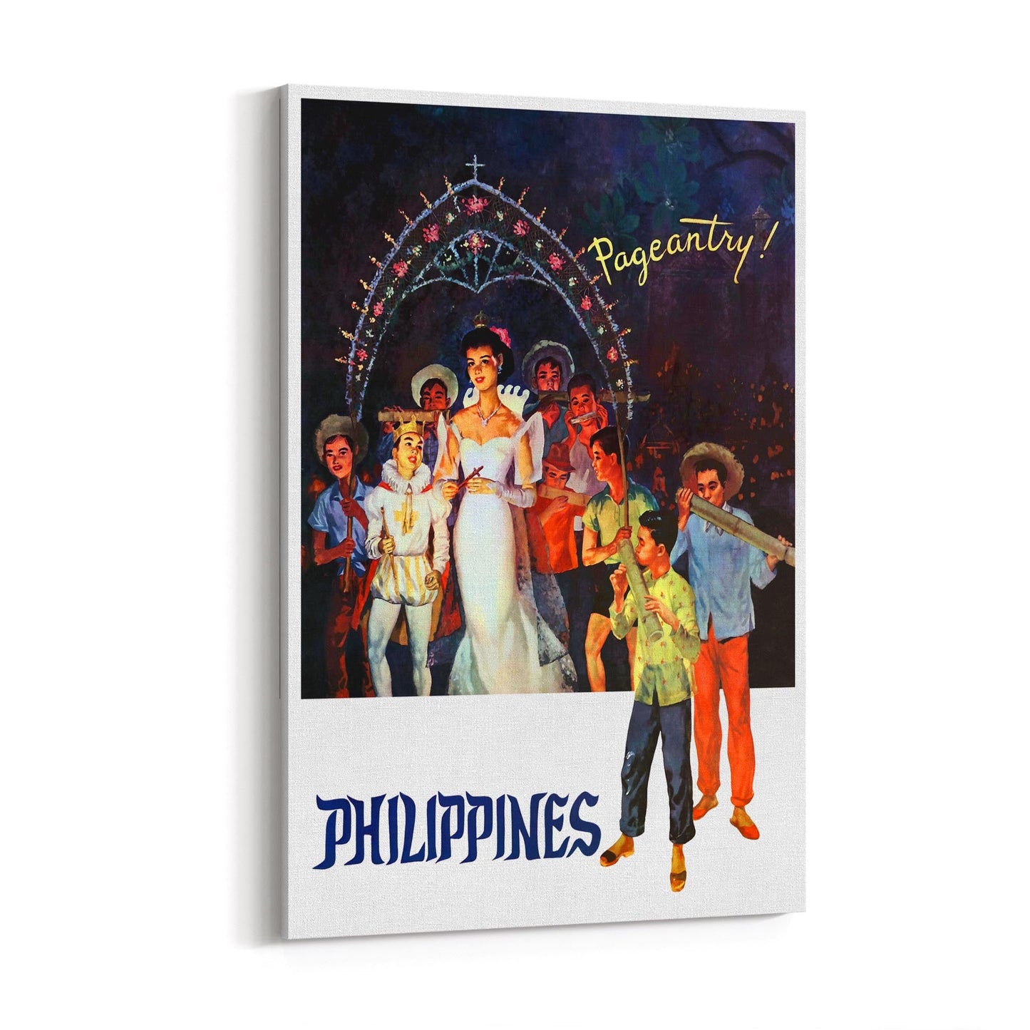 Philippines | Framed Canvas Vintage Travel Advertisement