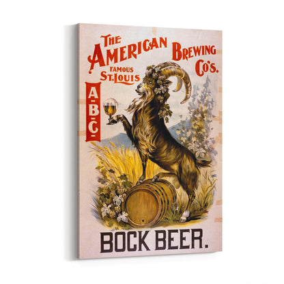 The American Brewing Co "Bock Beer" | Framed Canvas Vintage Advertisement