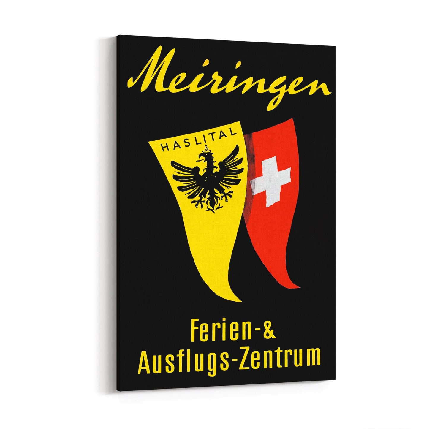 Meiringen, Switzerland | Framed Canvas Vintage Travel Advertisement