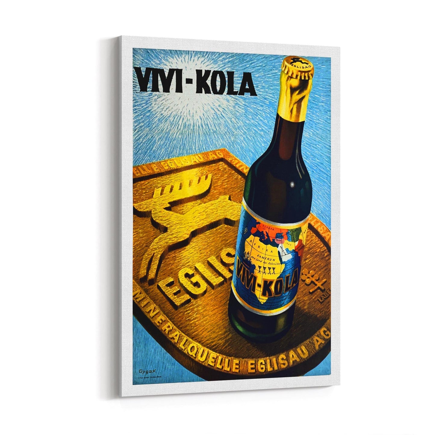 Vivi Kola Drink by Franz Gygax | Framed Canvas Vintage Advertisement