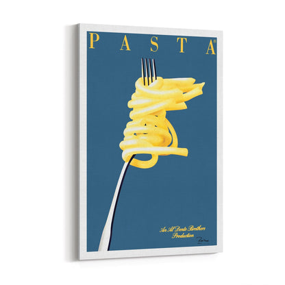 Blue Italian Pasta | Framed Canvas Vintage Advertisement