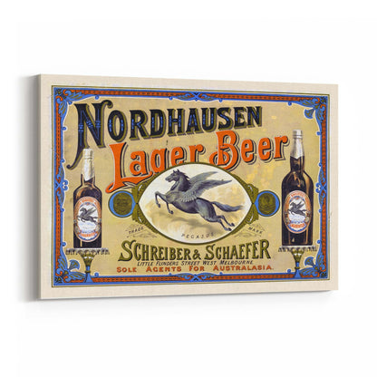 Nordhausen Lager Beer | Framed Canvas Vintage Advertisement