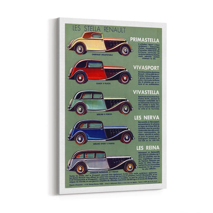 "The Renault Stars" (Les Stella Renault) French Car | Framed Canvas Vintage Advertisement