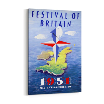 Festival of Britain | Framed Canvas Vintage Travel Advertisement