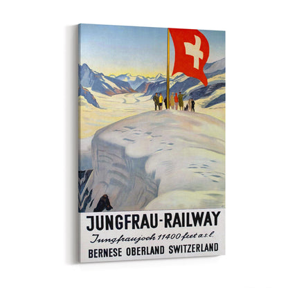 Jungfrau Railway, Switzerland | Framed Canvas Vintage Travel Advertisement