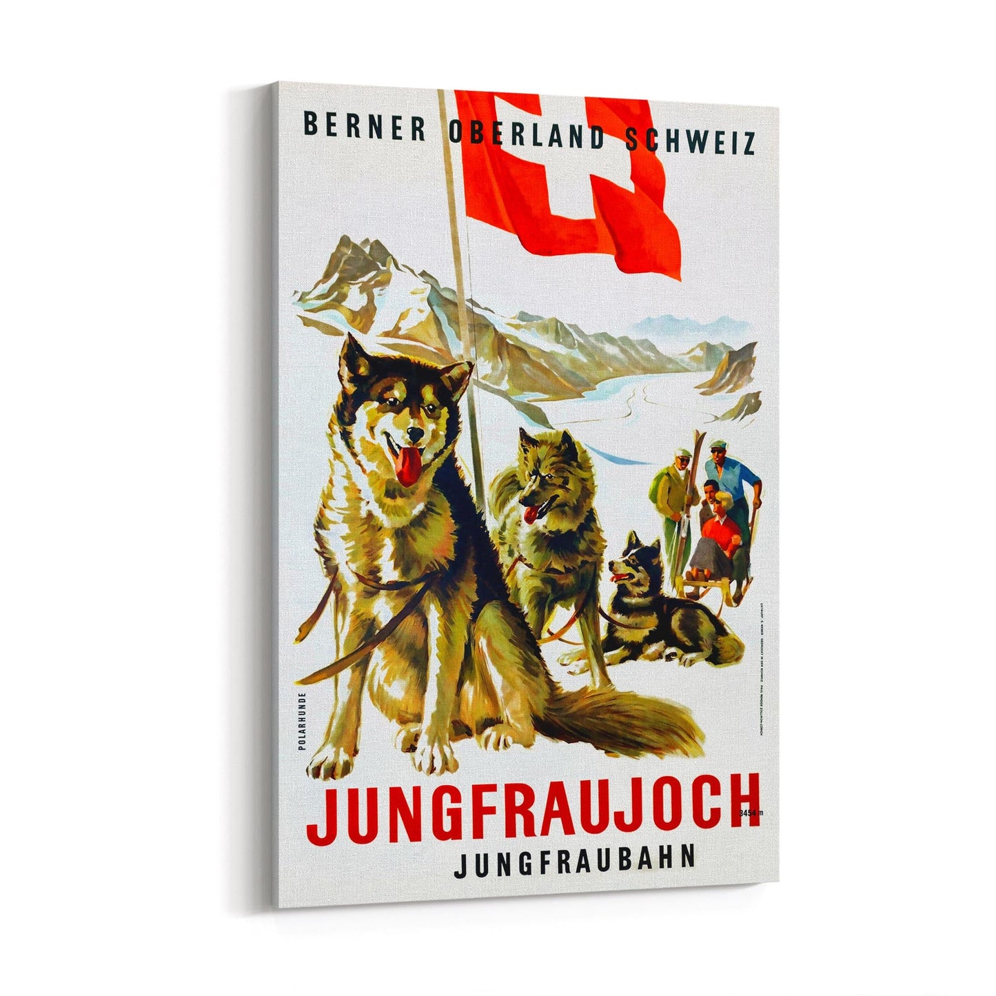 Jungfrau, Switzerland | Framed Canvas Vintage Travel Advertisement