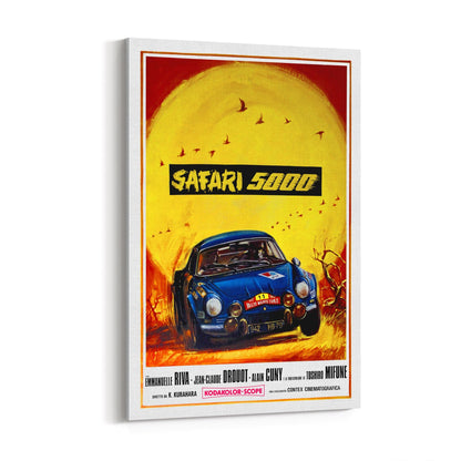 Motorsport "Safari 5000" Italian Movie | Framed Canvas Vintage Advertisement