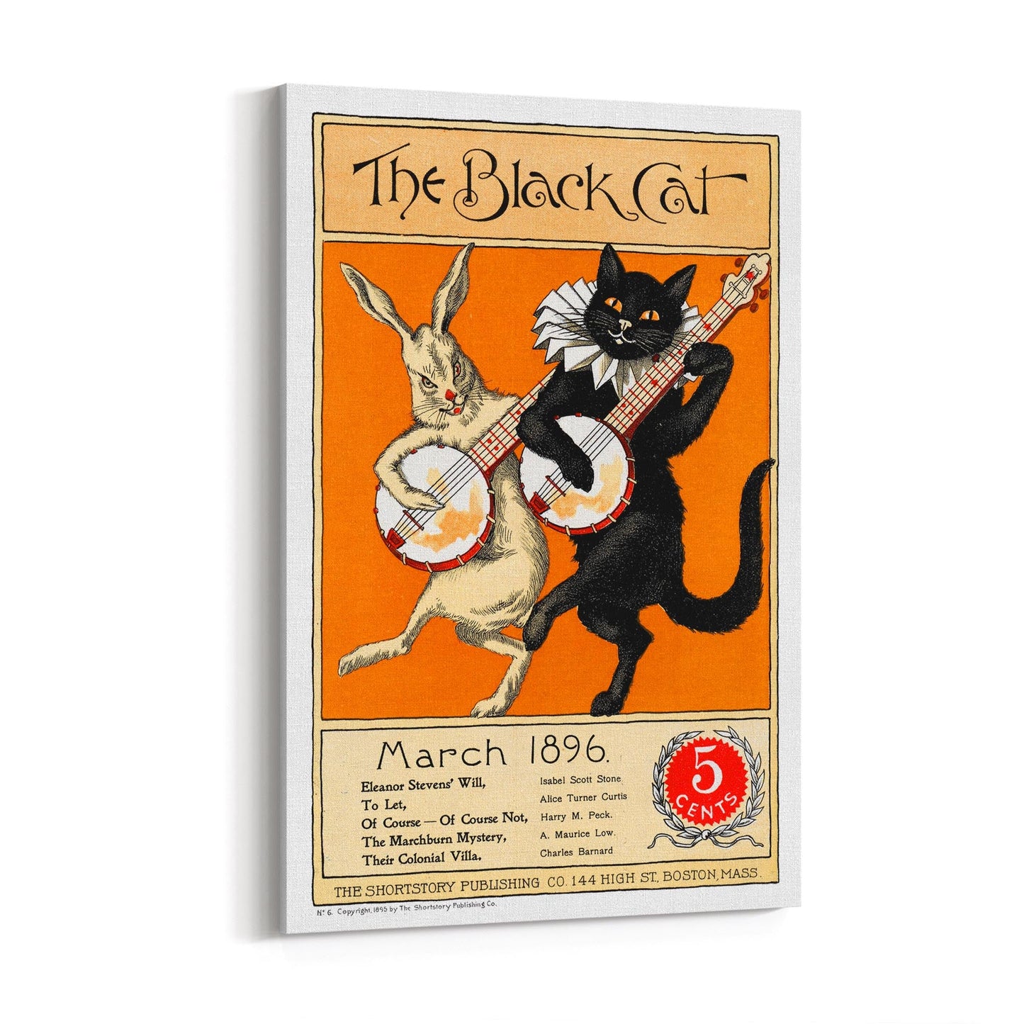 The Black Cat Shortstory Publishing | Framed Canvas Vintage Advertisement