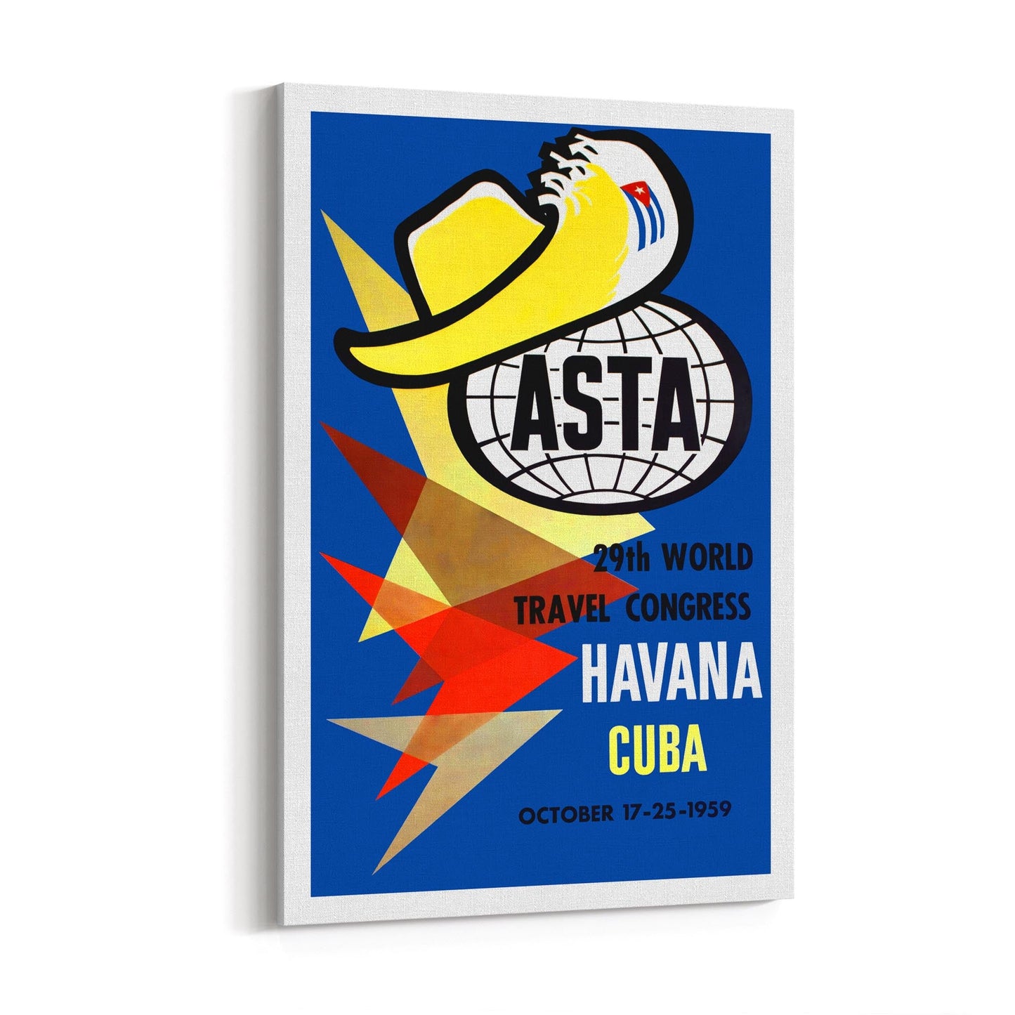 Havana, Cuba ASTA 29th World Travel Congress 1959 | Framed Canvas Vintage Travel Advertisement