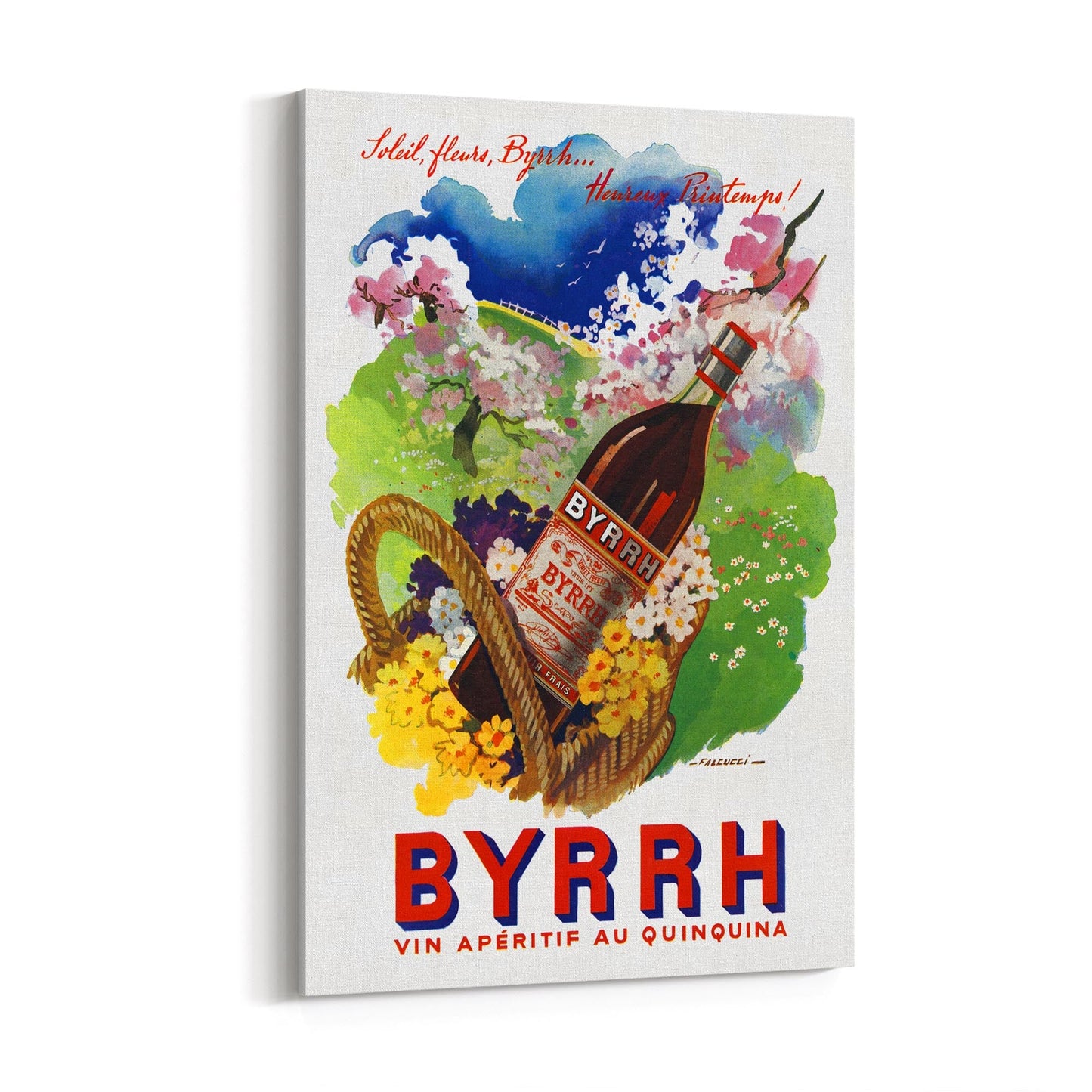 Spring Byrrh by Robert Falcucci | Framed Canvas Vintage Advertisement