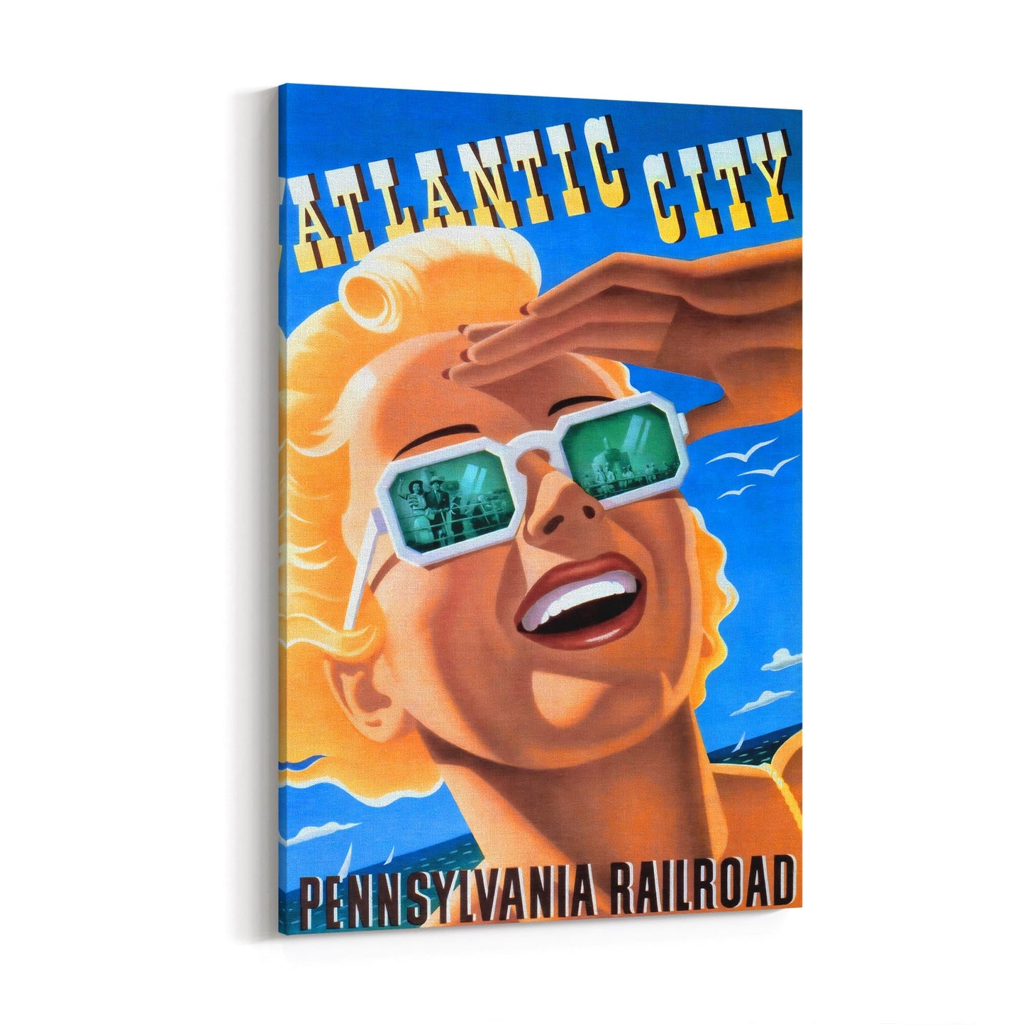 Atlantic City, United States of America | Framed Canvas Vintage Travel Advertisement