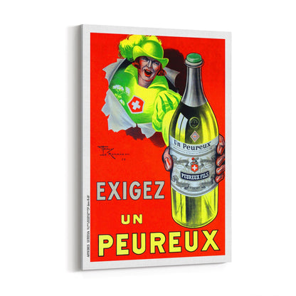 Exigez Un Peureux by Henry LeMonnier | Framed Canvas Vintage Advertisement