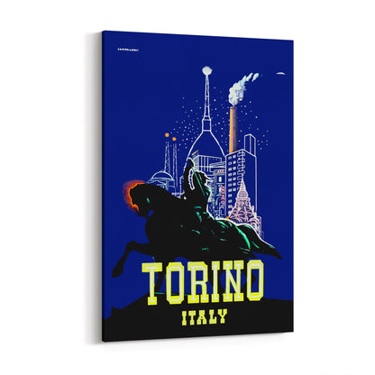 Torino, Italy by Adalberto Campagnoli | Framed Canvas Vintage Travel Advertisement