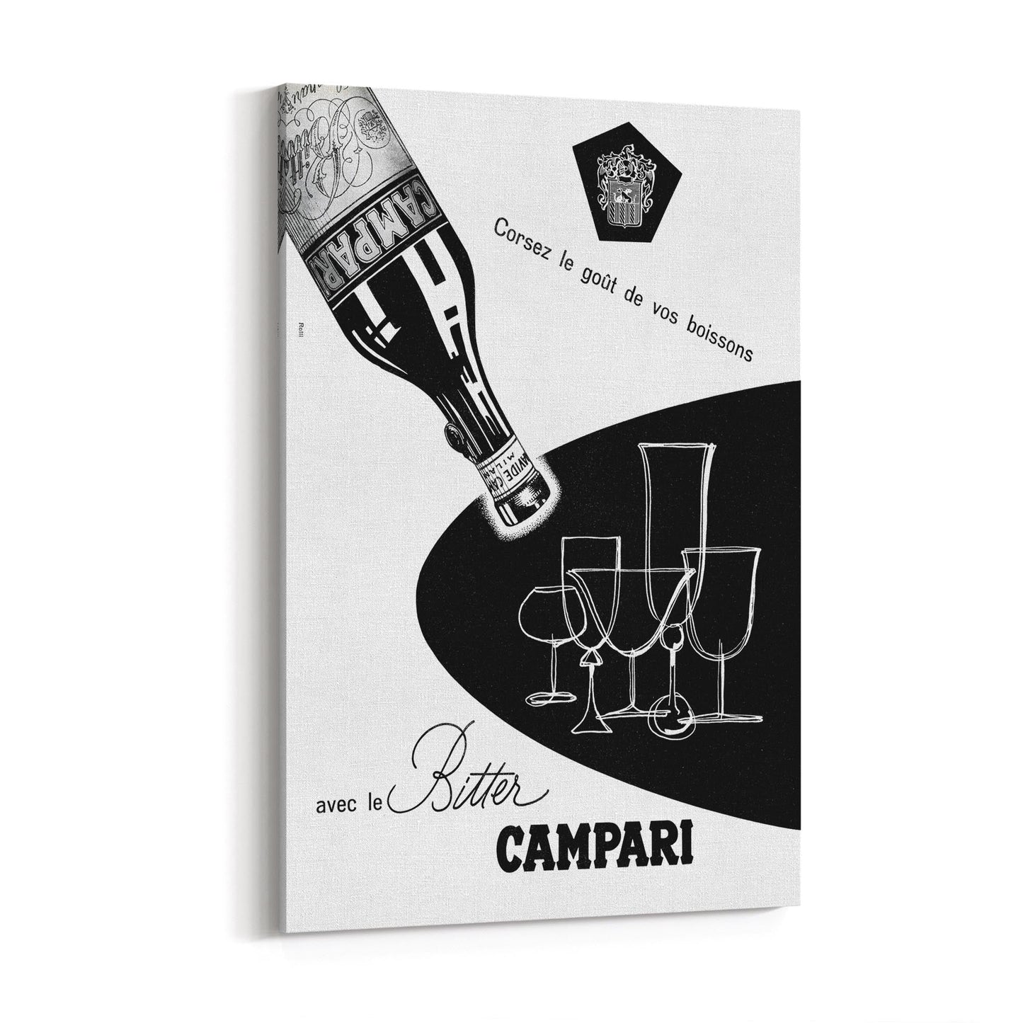 Bitter Campari by Rolli | Framed Canvas Vintage Advertisement