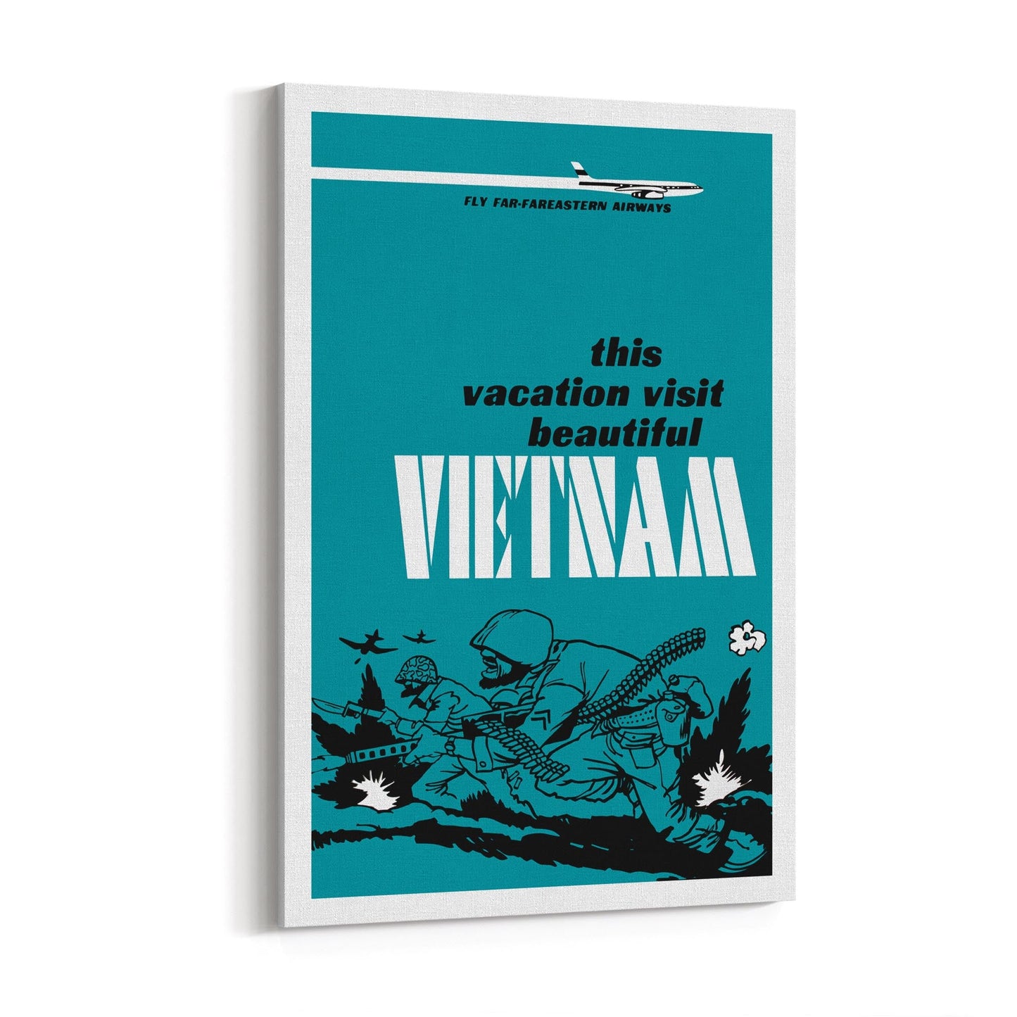 Vietnam (Satire) | Framed Canvas Vintage Travel Advertisement