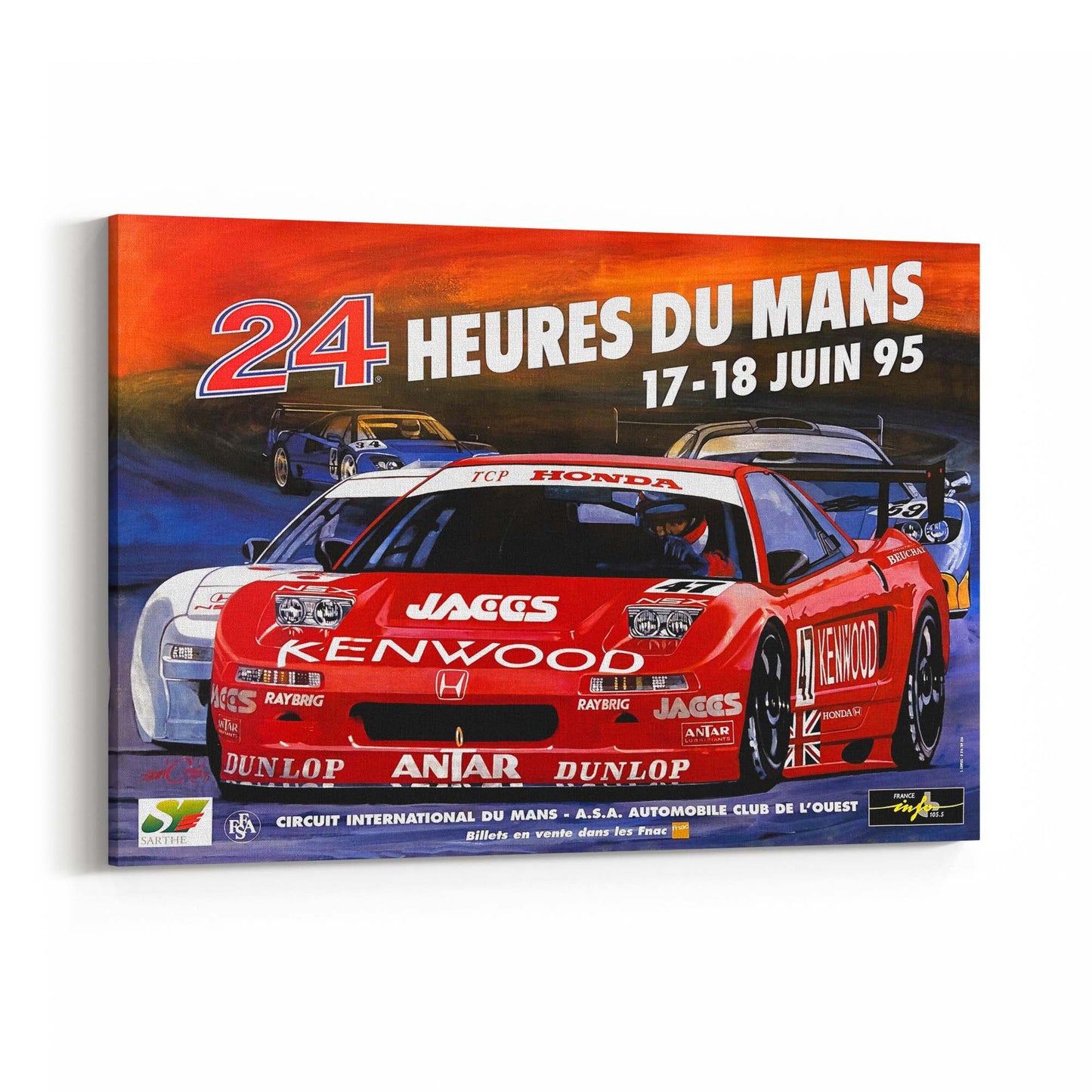 1995 Le Mans 24 Hours French Motorsport | Framed Canvas Vintage Advertisement