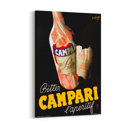 Campari by Carlo Fisanotti | Framed Canvas Vintage Advertisement