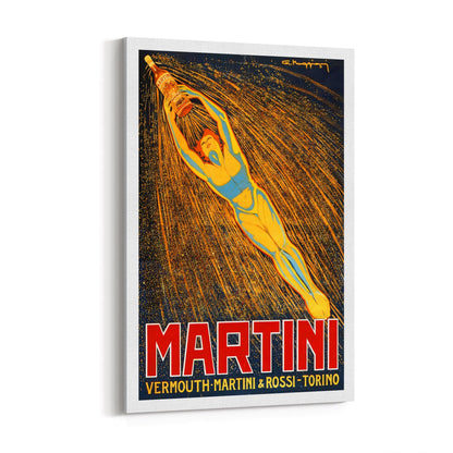 Martini & Rossi Vermouth by Giorgio Muggiani | Framed Canvas Vintage Drinks Advertisement