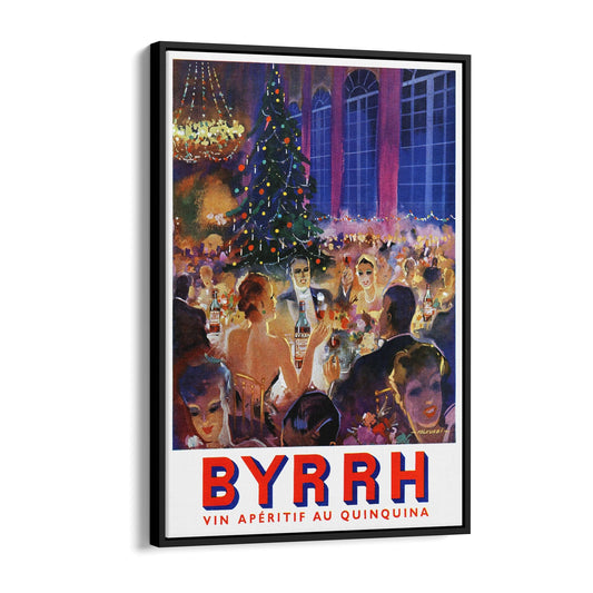 Festive Byrrh by Robert Falcucci | Framed Canvas Vintage Advertisement