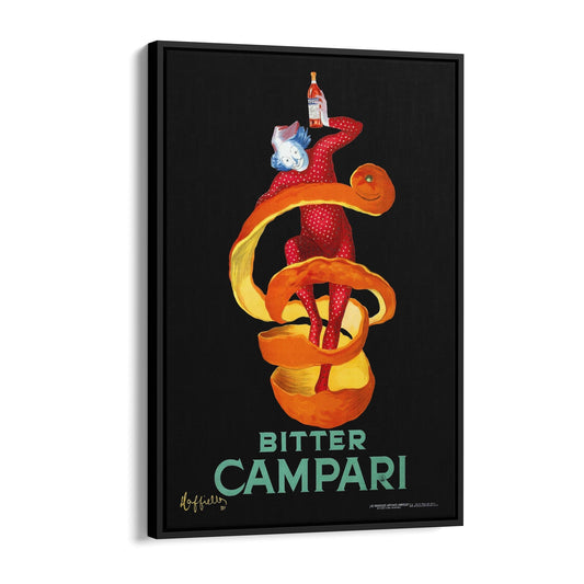 Bitter Campari Orange Peel by Leonetto Cappiello | Framed Canvas Vintage Advertisement