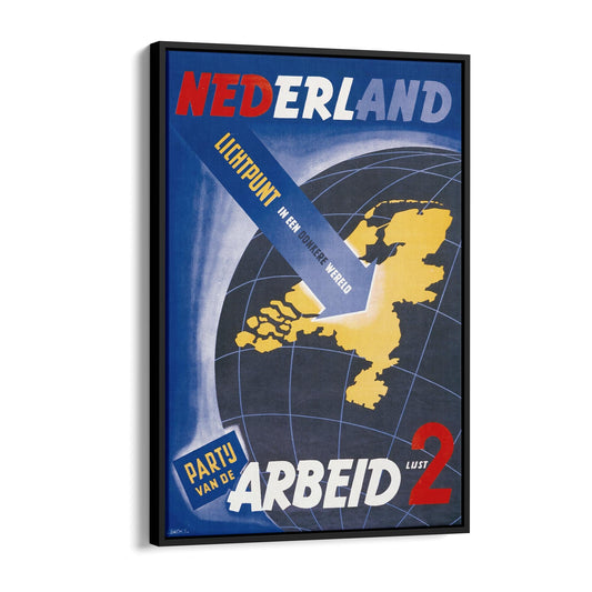 Netherlands | Framed Canvas Vintage Political Advertisement