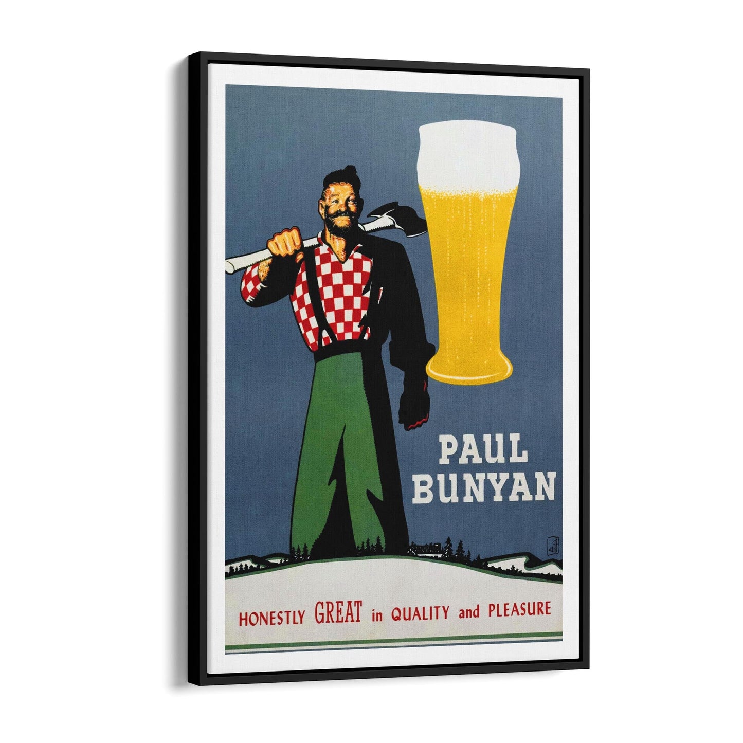 Paul Bunyan Beer | Framed Canvas Vintage Advertisement