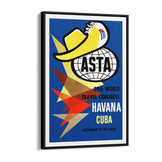 Havana, Cuba ASTA 29th World Travel Congress 1959 | Framed Canvas Vintage Travel Advertisement
