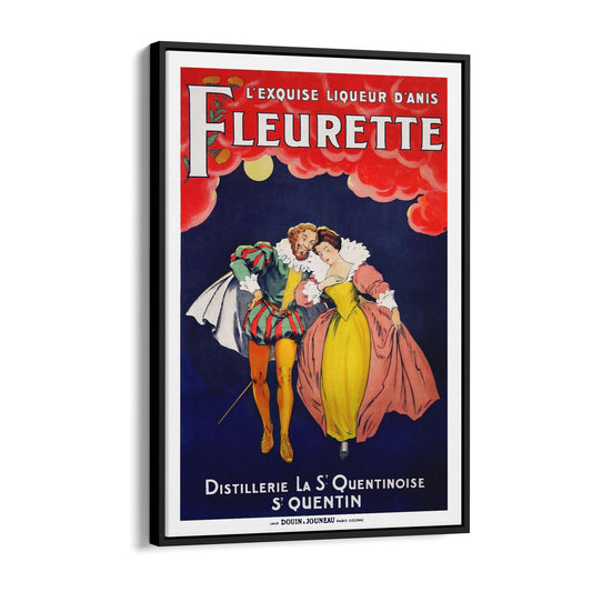 Fleurette Liqueur d'Anis | Framed Canvas Vintage French Advertisement