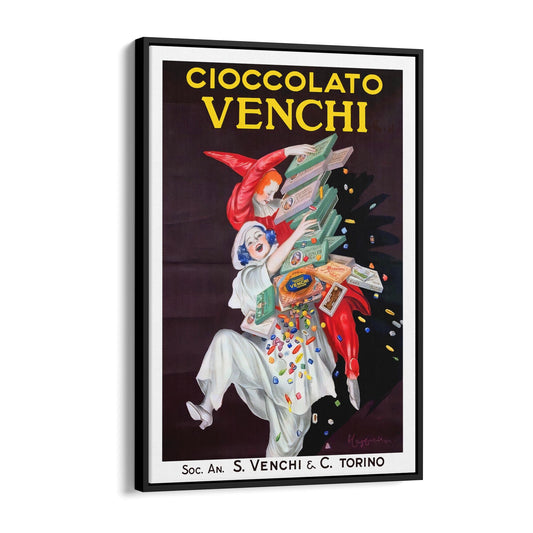 Venchi Chocolate by Leonetto Cappiello | Framed Canvas Vintage Advertisement