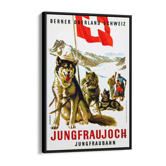 Jungfrau, Switzerland | Framed Canvas Vintage Travel Advertisement