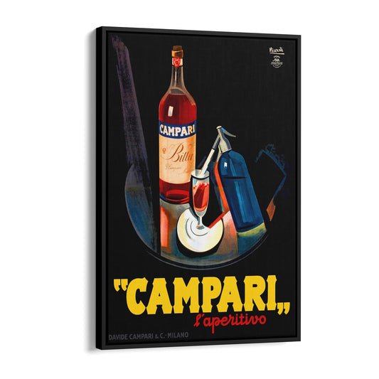 Campari by Marcello Nizzoli | Framed Canvas Vintage Advertisement