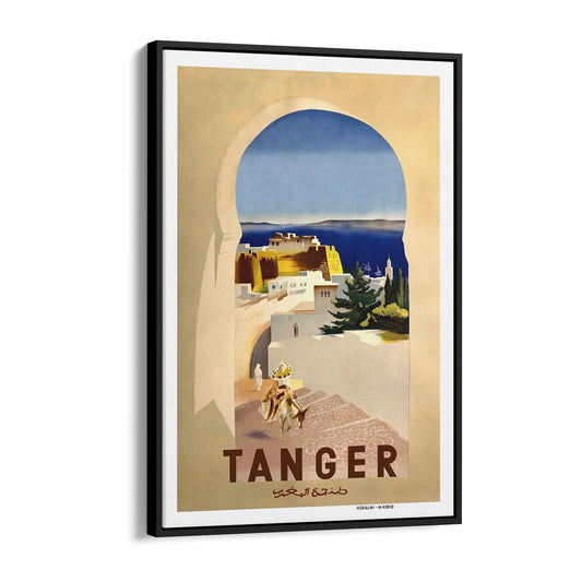 Tanger, Morocco | Framed Canvas Vintage Travel Advertisement