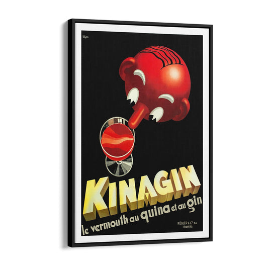 Kinagin Vermouth by Eugene Patkevitch | Framed Canvas Vintage Advertisement