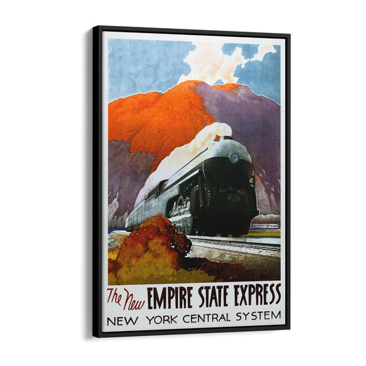 New York, Empire State Express by Leslie Ragan | Framed Canvas Vintage Travel Advertisement